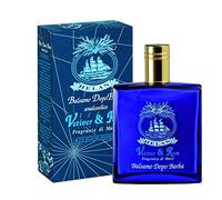 Helan, Vetiver & Rum, Men's Aftershave, Natural and Non-Alcoholic Men's Beard Balm - Light, Emollient and Soothing Shaving Cream Against Irritation - Fresh and Scented Emulsion, 100 ml - Made in Italy