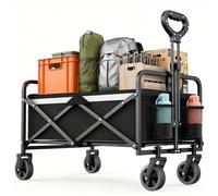 Helangel 70L Festival Trolley, Camping Trolley Foldable, Portable Camping Cart, Removable Wheels, Beach Cart with All-Terrain Wheels, for Outdoor, Garden, Fishing, Shopping (70L)