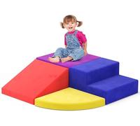 Helangel Kids Soft Play Building Blocks, Indoor giant building blocks for Toddlers ages 1-3，Montessori Activity Toys for Toddlers (Four-piece set - sponge material (suede case) - colourful)