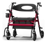 Helavo Extra Wide 2 in 1 Bariatric Walker Wheelchair Combo, 500 lb Capacity