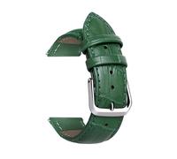 HELBAY Men's Bamboo pattern Alligator Pattern Business Strap, 12mm, 14mm, 16mm, 18mm, 19mm, 20mm, 21mm, 22mm, 24mm,Green,14mm