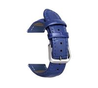 HELBAY Men's Bamboo pattern Alligator Pattern Business Strap, 12mm, 14mm, 16mm, 18mm, 19mm, 20mm, 21mm, 22mm, 24mm,Dark Blue,20mm