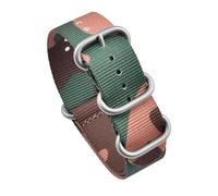 HELBAY Men's Camouflage Five-Ring Nylon Watch Strap 20mm 22mm Casual Watch Accessories,20mm