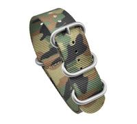 HELBAY Men's Camouflage Five-Ring Nylon Watch Strap 20mm 22mm Casual Watch Accessories,20mm