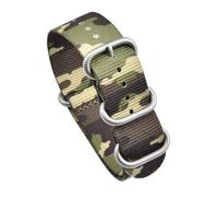 HELBAY Men's Camouflage Five-Ring Nylon Watch Strap 20mm 22mm Casual Watch Accessories,20mm