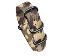 HELBAY Men's Camouflage Five-Ring Nylon Watch Strap 20mm 22mm Casual Watch Accessories,20mm