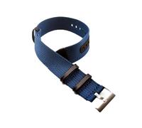 HELBAY Men's Canvas Nylon Leather Watch Strap, 20mm/22mm, Replacement Wristband,Blue,22mm
