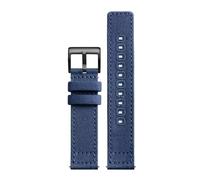 HELBAY Men's Canvas Watch Strap,Nylon Material,18mm/19mm/20mm/22mm, Matte Buckle,Blue 2,22mm