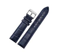 HELBAY Men's Dark Blue Leather Strap, Wristband Accessories, 18mm, 20mm, 22mm,A Royal Blue-Sr Pin Type 1,18mm