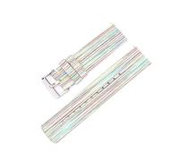 HELBAY Men's Nylon Braided Canvas Watch Straps, Wristband Accessories,Iridescence,12mm