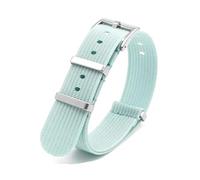 HELBAY Men's Nylon Canvas Watch Strap, 20mm/22mm, Replacement Watch Accessory,Lake Blue,22mm