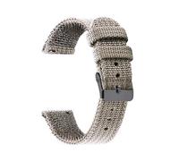 HELBAY Men's Nylon Canvas Woven Soft Watch Strap, 18mm, 20mm, 22mm, 24mm, Wristband Replacement Parts,Gray-Black,20mm