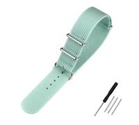HELBAY Men's Nylon Watch Strap, 16mm/18mm/19mm/20mm/22mm/24mm,Light Blue,18mm