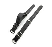 HELBAY Nylon Canvas Watch Strap, Smartwatch Strap, Metal Five-Ring Buckle, 18/20mm/22mm/24mm,Black,20mm