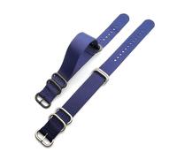 HELBAY Nylon Canvas Watch Strap, Smartwatch Strap, Metal Five-Ring Buckle, 18/20mm/22mm/24mm,Blue,18mm