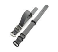 HELBAY Nylon Canvas Watch Strap, Smartwatch Strap, Metal Five-Ring Buckle, 18/20mm/22mm/24mm,Grey,22mm