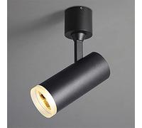 HELCEKOU 100° Adjustable Ceiling Light Wall Lamp 7W Black Round Cylinder Surface Mount Downlight High Hotel Style Spot Down for Living Room Bedroom Corridor Gallery Interesting