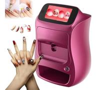 HELCEKOU 3D Nail Printer, Portable Machine with LED Lights & Fan Drying, Quick 10s Printing for Home Use and Studios