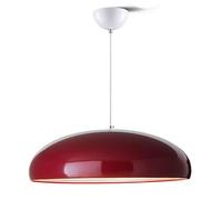 HELCEKOU 60cm Orange Pendant Light Dome 1-Light Large Lampshade Mid Century Hanging Unique Metal Paint Ceiling Chandelier in Gloss Finish for Kitchen Island Dining Room Bar