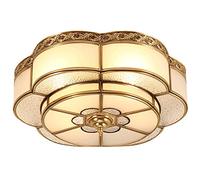 HELCEKOU American Light Luxury Ceiling Flower-Shaped Design Lamp All Copper Suitable for Hotel Restaurant Living Room Decoration (Size : 45cm*16cm)