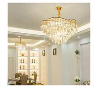 HELCEKOU Ceiling Chandelier Lamp, LED Chandeliers, Luxury Round Crystal Light Century Europe Living Room Decoration Luminaire Bedroom Lighting Fixtures