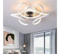 HELCEKOU Ceiling fan light LED 45CM with Light and Remote Control Lightweight Hidden Fan 3 Color Dimmable Speed Bedroom Dining Room Kitchen White (Co