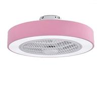 HELCEKOU Ceiling Fan with Lighting LED Light Dimmable Remote Adjustable Wind Speed 72W Modern Creative Ultra-Quiet Lamp Living Room Bedroom Can Timing Children's Room,Pink