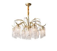 HELCEKOU Ceiling Light Chandelier Modern Crystal Height-Adjustable Pastoral Retro Lamp French Dining Room Bedroom Decorative Lighting Lamps.