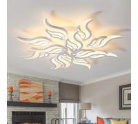HELCEKOU Dimmable Ceiling Light,88CM Diameter, Smart Light with APP Remote Control and Memory Function,LED Floral Chandelier, for Bedrooms,Studies Living Rooms,White-12