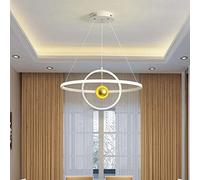 HELCEKOU Dimmable LED Pendant Light Modern Minimalist Chandelier Height Adjustable Aluminum Suspension Lamps, Luxury