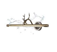 HELCEKOU LED Vintage Bathroom Mirror Lamp Brass Antler Light Antique Ip44 Waterproof Angle Adjustable Make Up Cabinet Wall 4000K,Black,58CM/12W Black 100CM Interesting