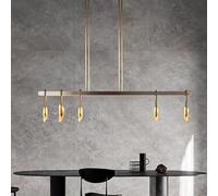 HELCEKOU Light Fittings Ceilings Living Room Chandelier Modern Luxury Long All Copper Pendantcrystalfixture Over Table Office Decor,Modern