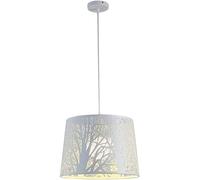 HELCEKOU Lighting Installation, White Forest Pattern Collection, Modern Chandelier Interior Ceiling Light Height Adjustable Rope, Hanging Dining Room Kitchen stairwell Times