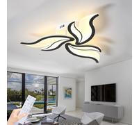 HELCEKOU Modern Ceiling Light with Memory Function,Smart Lamp Three Colour Dimming.Flower APP Remote Control, Suitable for Living Rooms, Bedrooms and Studies,Black-3