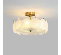 HELCEKOU Modern Girls Bedroom Chandelier Ceiling Light Boho Sea Glass Round Dining Room Lights Over Table Large Close to for Kitchen Living Foyer, with Dimmable Bulb (Co