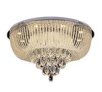 HELCEKOU Modern K9 Crystal Chandelier,Flush Mount LED Ceiling Light Fixture During Lamp Luxury Chrome Chandelier For Living Room Bar Shop-