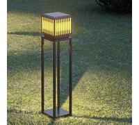 HELCEKOU Modern Landscape Path Light Square Frame Pathway Chinese Style LED Bollard Lighting Fixture Stainless Steel Yard Lights with IP65 Waterproof for Garden Lawn Driveway Walkway