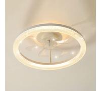 HELCEKOU Remote Control Ceiling Fan LED Lamp, Modern Light Luxury Dimmable Light, Easy Installation, Decoration Lighting Fixtures For Bedroom Office