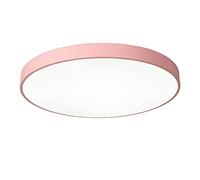 HELCEKOU Round LED Ceiling Light, Flush Mount Children's Room Lamp Nordic Modern Lighting For Nursery, Kids Bedroom, Dining Room,Pink+Warm White-40cm 24W