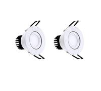 HELCEKOU Spotlights,3W Led Recessed Downlight Kitchen Bathroom Ceiling Light Fixture 3000K 6000K Wash Wall Lights, Hole Diameter 60Mm Adjustable Dampproof Spotlights Decor Accent Lamp 2 Pac/Warm Lig