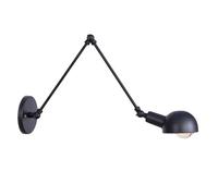 HELCEKOU Vintage Industrial Retro Metal Wall Sconce with Long Adjustable Arm E27 for Hallway Living Room Bedroom Restaurant Office Bar A