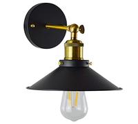 HELCEKOU Wall Lights Deco Industrial Lamps Vintage Metallic Screen in □ 21Cm Design or Retro Iron Accessory Edison Lamp E27 Adjustable Direct Indoor Lighting for