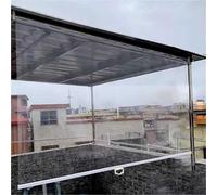 HELCEKOU Waterproof Clear PVC Roller Blinds for Outdoor Pergola Kitchen/Bathroom Supermarket Freezer Thermal Insulated Dustproof Windproof Curtains & Handle Customizable 0.5mm Thick(W180xH160cm)