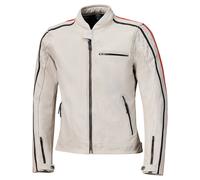 Held Brixham, leather jacket 50 Light Grey/Red