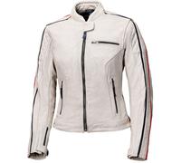 Held Brixham Ladies Motorcycle Leather Jacket, black-white-red, size 44 for Women