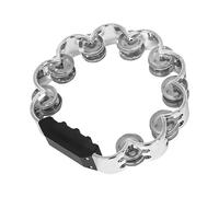 Held Drum with Double Row, Plum Blossom Shaped Double Row Hand Held Tambourine, Musical Instrument, Hand Held Percussion Drum, Tambourine Toy for Kids Bexdug