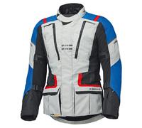 Held Hakuna Matata 3 waterproof Motorcycle Textile Jacket, grey-red-blue, size M for Men