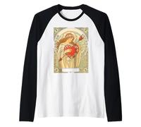 Held in Devotion Vintage Art Nouveau Romance Raglan Baseball Tee