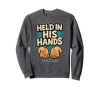 Held in His Hands - Christian Spiritual Street Art Graphic Sweatshirt