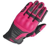 Held Ladies Hamada Textile Motorcycle Motorbike Gloves - Black / Pink